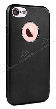 iPhone SE / 5 / 5S Metal Kamera Korumal Siyah Silikon Klf