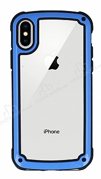 iPhone X / XS Jelly Bumper effaf Ultra Koruma Mavi Klf