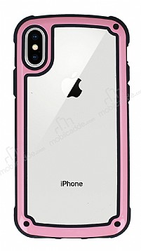 iPhone XS Max Jelly Bumper effaf Ultra Koruma Pembe Klf