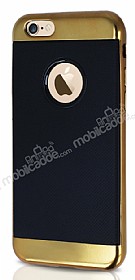 Joyroom Blade Series iPhone 6 Plus / 6S Plus Metalik Kenarl Gold Silikon Klf