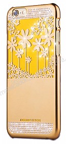 Joyroom Flower iPhone 6 / 6S Tal Gold Rubber Klf