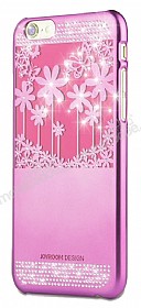 Joyroom Flower iPhone 6 Plus / 6S Plus Tal Pembe Rubber Klf