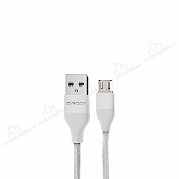 Joyroom Glow Micro USB Dayankl Halat Beyaz Data Kablosu 1.20m