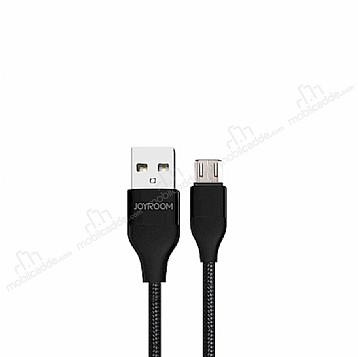 Joyroom Glow Micro USB Dayankl Halat Siyah Data Kablosu 1.20m