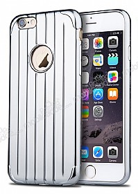 Joyroom Traveler iPhone 6 Plus / 6S Plus Metalik Silver Silikon Klf