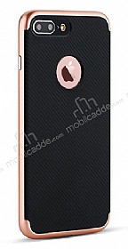 Joyroom iPhone 7 Plus Rose Gold Kenarl Karbon Silikon Klf