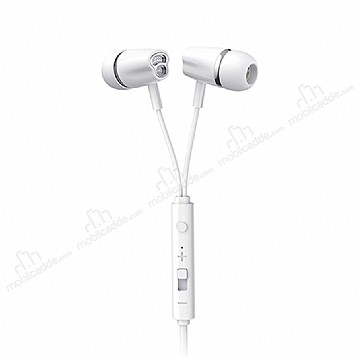 Joyroom JR-EL114 Mikrofonlu Kulakii Beyaz Kulaklk