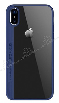 Joyroom Phantom iPhone X / XS Lacivert Silikon Kenarl Rubber Klf