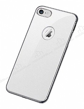 Joyroom Wizz Series iPhone 7 / 8 Metal Kenarl Beyaz Rubber Klf
