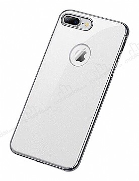 Joyroom Wizz Series iPhone 7 Plus / 8 Plus Metal Kenarl Beyaz Rubber Klf
