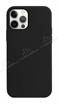 K-Doo ICOAT iPhone 12 Pro Max 6.7 in Siyah Silikon Klf