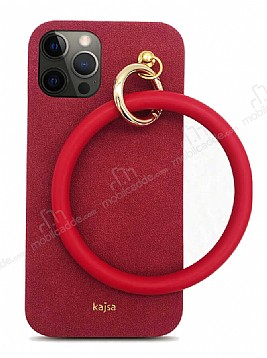 Kajsa iPhone 12 Pro Max 6.7 in Splendid Morandi Ring Krmz Rubber Klf