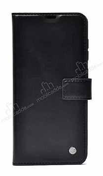 Kar Deluxe Samsung Galaxy A72 / A72 5G Czdanl Yan Kapakl Siyah Deri Klf