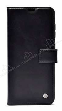 Kar Deluxe Samsung Galaxy A03 Czdanl Yan Kapakl Siyah Deri Klf