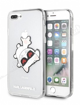 Karl Lagerfeld iPhone 7 Plus / 8 Plus Cat Ultra Koruma effaf Klf