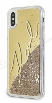 Karl Lagerfeld iPhone X / XS Simli Gold Klf