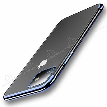 Keephone iPhone 12 / 12 Pro 6.1 in Mavi effaf Silikon Klf