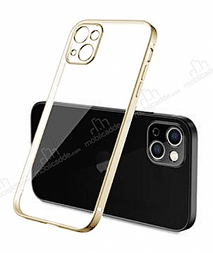Keephone iPhone 13 Kamera Korumalı Mat Gold Rubber Kılıf