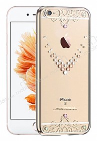 Kingxbar iPhone 6 / 6S Gold Damla Tal Kristal Klf