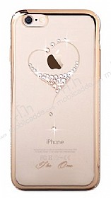 Kingxbar iPhone 7 / 8 Gold Kalpli Tal Kristal Klf
