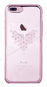 Kingxbar iPhone 7 Plus / 8 Plus Rose Gold Damla Tal Kristal Klf