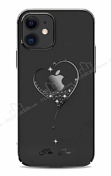 Kingxbar iPhone 11 Swarovski Tal Kalpli Kristal Siyah Klf