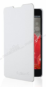 LG E973 Optimus G nce Yan Kapakl Beyaz Klf