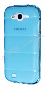 Samsung Galaxy Grand Bubble effaf Mavi Silikon Klf