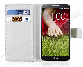LG G2 Czdanl Yan Kapakl Beyaz Klf