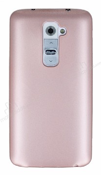 LG G2 Mat Rose Gold Silikon Klf