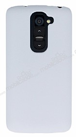 LG G2 mini Sert Mat Beyaz Rubber Klf