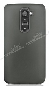 LG G2 Ultra nce effaf Siyah Rubber Klf