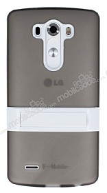 LG G3 Standl effaf Siyah Silikon Klf