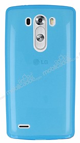 LG G3 Ultra nce effaf Mavi Silikon Klf