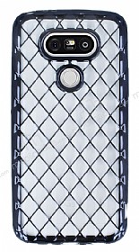 LG G5 Diamond Siyah Kenarl effaf Silikon Klf