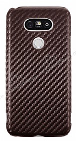 LG G5 Karbon Kahverengi Rubber Klf
