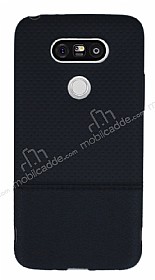 LG G5 Ultra nce Noktal Siyah Silikon Klf