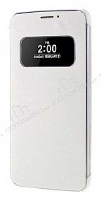 LG G5 Uyku Modlu Pencereli Silver Deri Klf