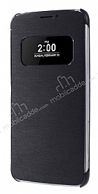LG G5 Uyku Modlu Pencereli Siyah Deri Klf