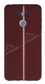 LG G6 Kadife Dokulu Bordo Silikon Klf