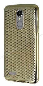 LG K8 2017 Noktal Metalik Gold Silikon Klf