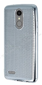 LG K8 2017 Noktal Metalik Silver Silikon Klf