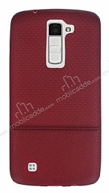 LG K8 Ultra nce Noktal Bordo Silikon Klf