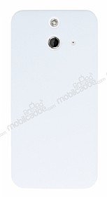HTC One E8 Beyaz Rubber Klf