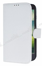 LG L90 Czdanl Yan Kapakl Beyaz Deri Klf