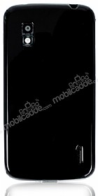 LG Nexus 4 Siyah Silikon Klf
