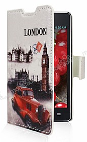 LG Optimus L5 2 London Czdanl Yan Kapakl Deri Klf