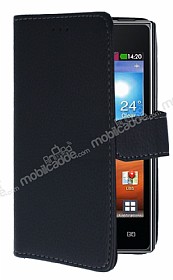 LG Optimus L5 Siyah Yan Czdanl Klf