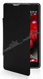 LG Optimus L7 2 nce Yan Kapakl Siyah Klf