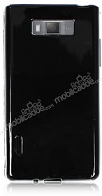 LG P700 Optimus L7 Siyah Silikon Klf
